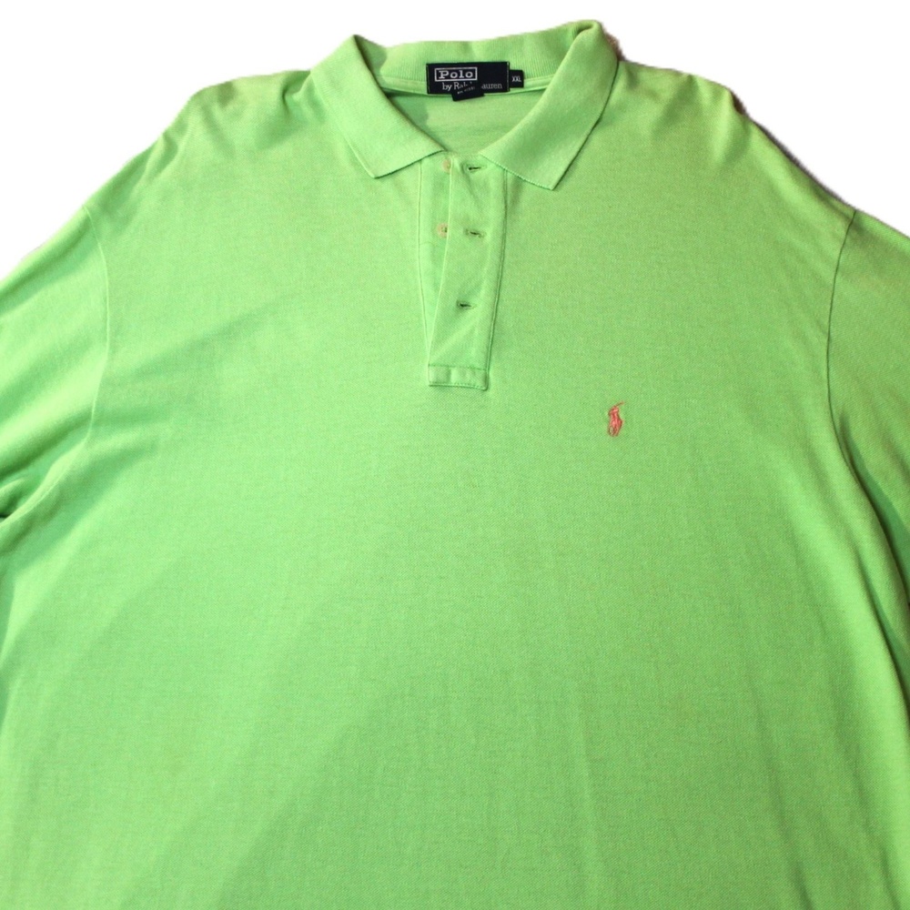Polo By Ralph Lauren Polo Shirt Mens 2XL Green 100% Cotton Classic Fit